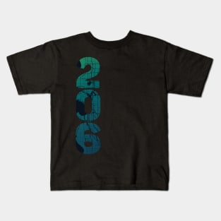 Seattle WA City Map and 206 Area Code Kids T-Shirt